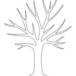Printable Tree Pattern With Branches Tree Drawing Simple Tree