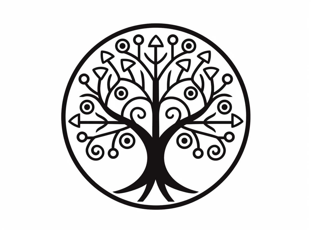 Printable Tree Picture To Color Coloring Page