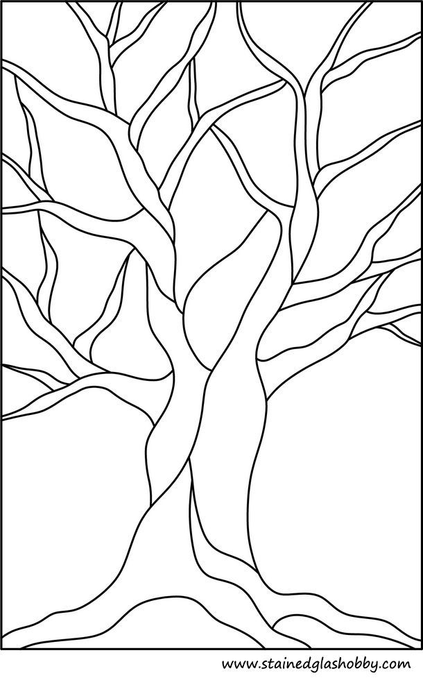 Printable Tree Template Coloring Home
