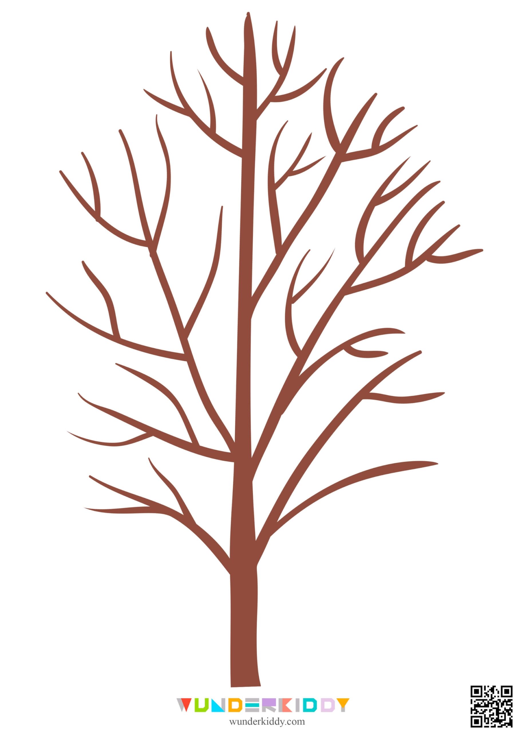 free tree printable color page