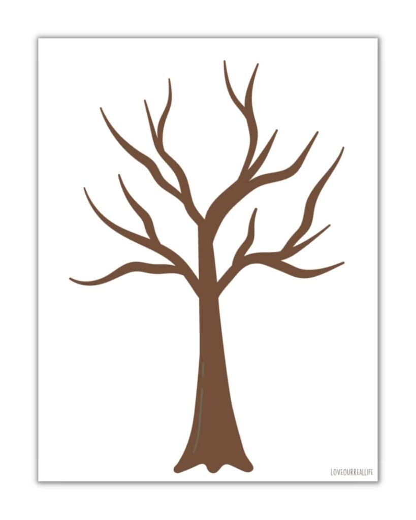 Printable Tree Trunk Template Fillable Form 2025