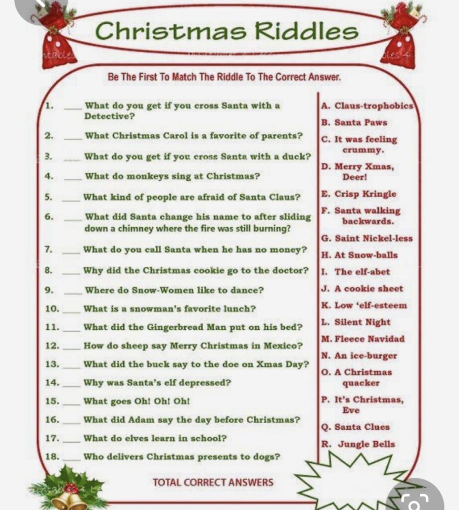 Printable Xmas Games Printable Word Searches