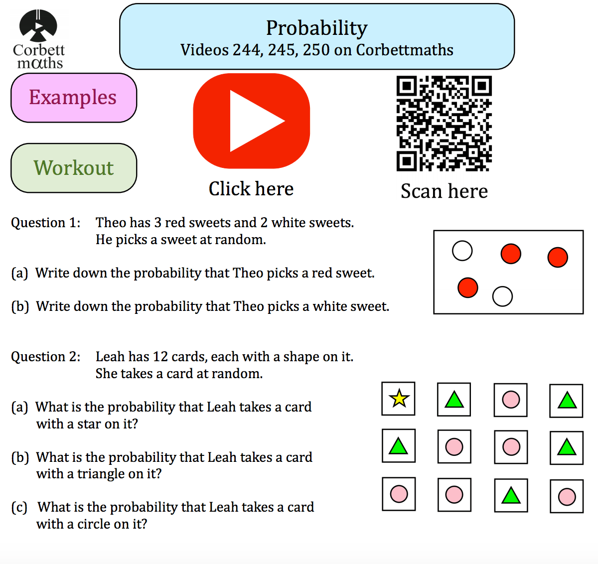 Probability Textbook Exercise Corbettmaths Worksheets Library