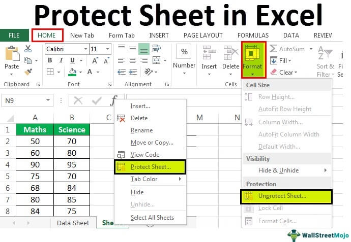 protect worksheet in excel