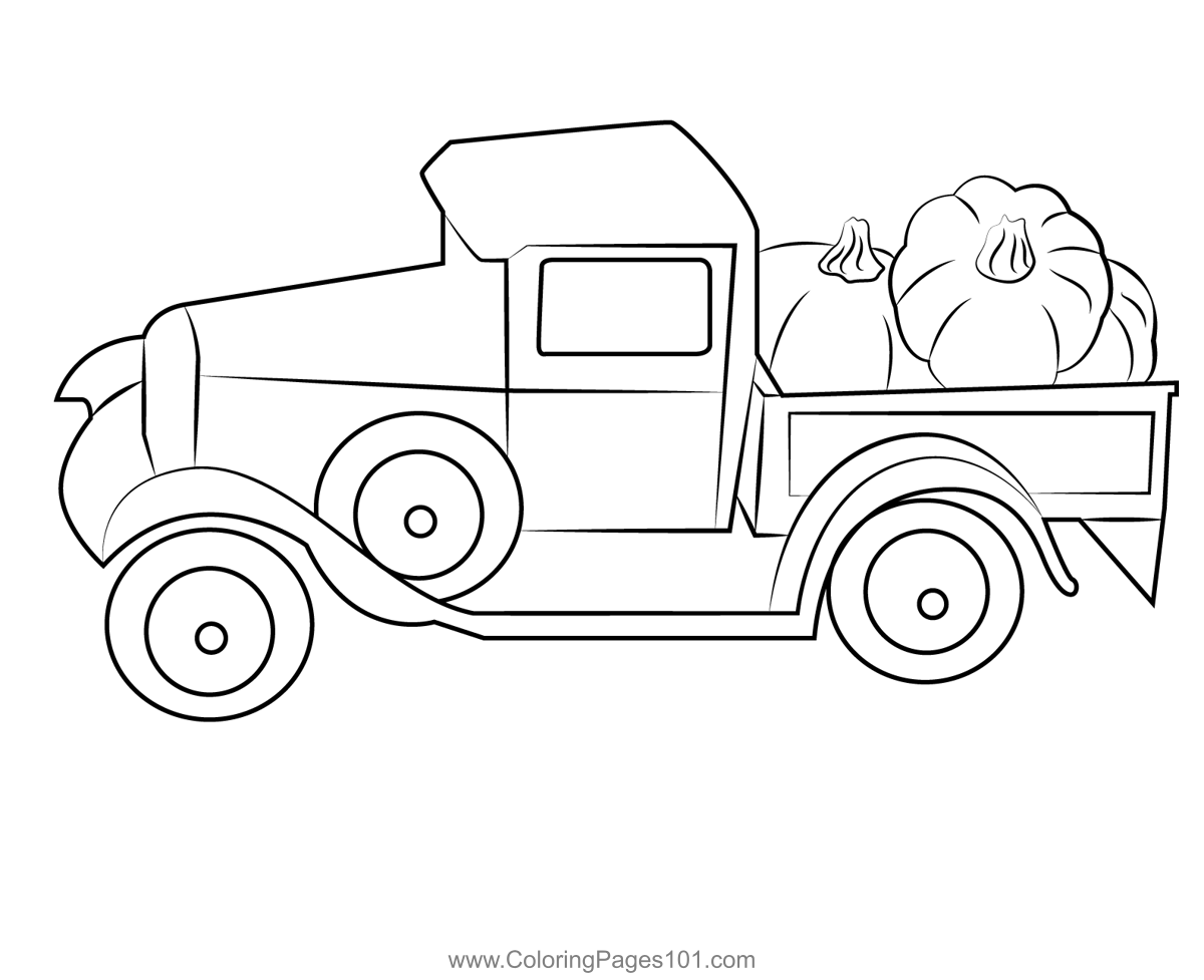 Pumpkins Truck Coloring Page For Kids Free Pumpkins Printable 