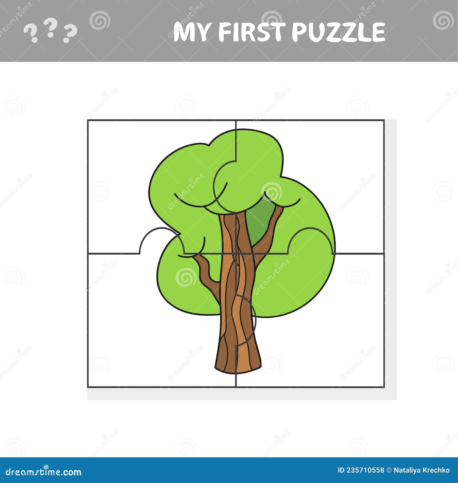 Puzzle Tree Design Puzzle Tree Illustration For Kids CartoonDealer 