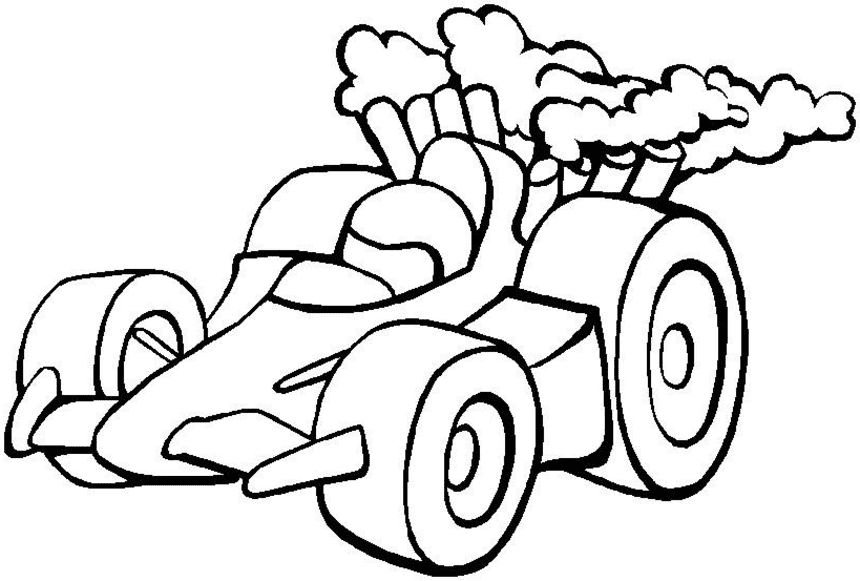 Race Car Coloring Page Free Printable Coloring Pages