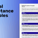 Radical Acceptance Examples Worksheet Therapist Aid Worksheets