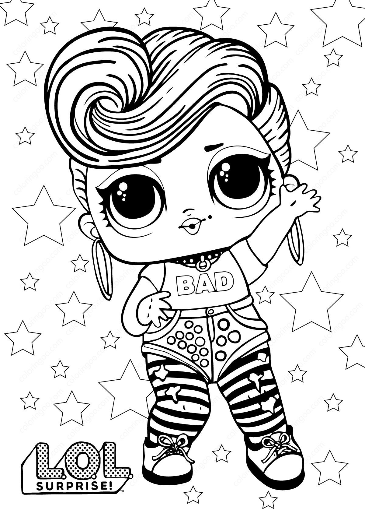 Rainbow Lol Coloring Page Coloring Pages