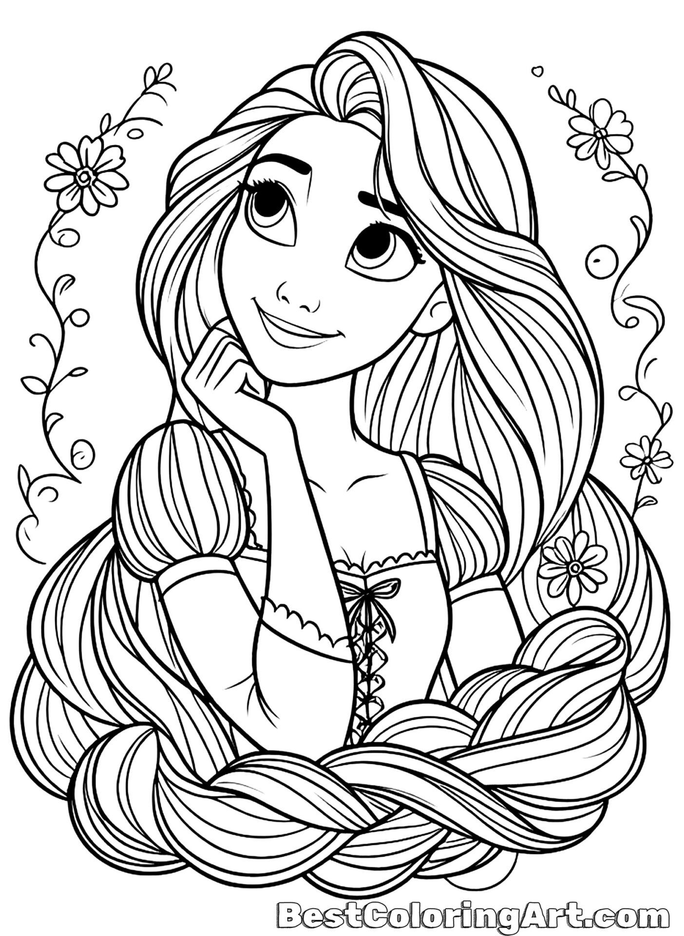 Rapunzel Coloring Page