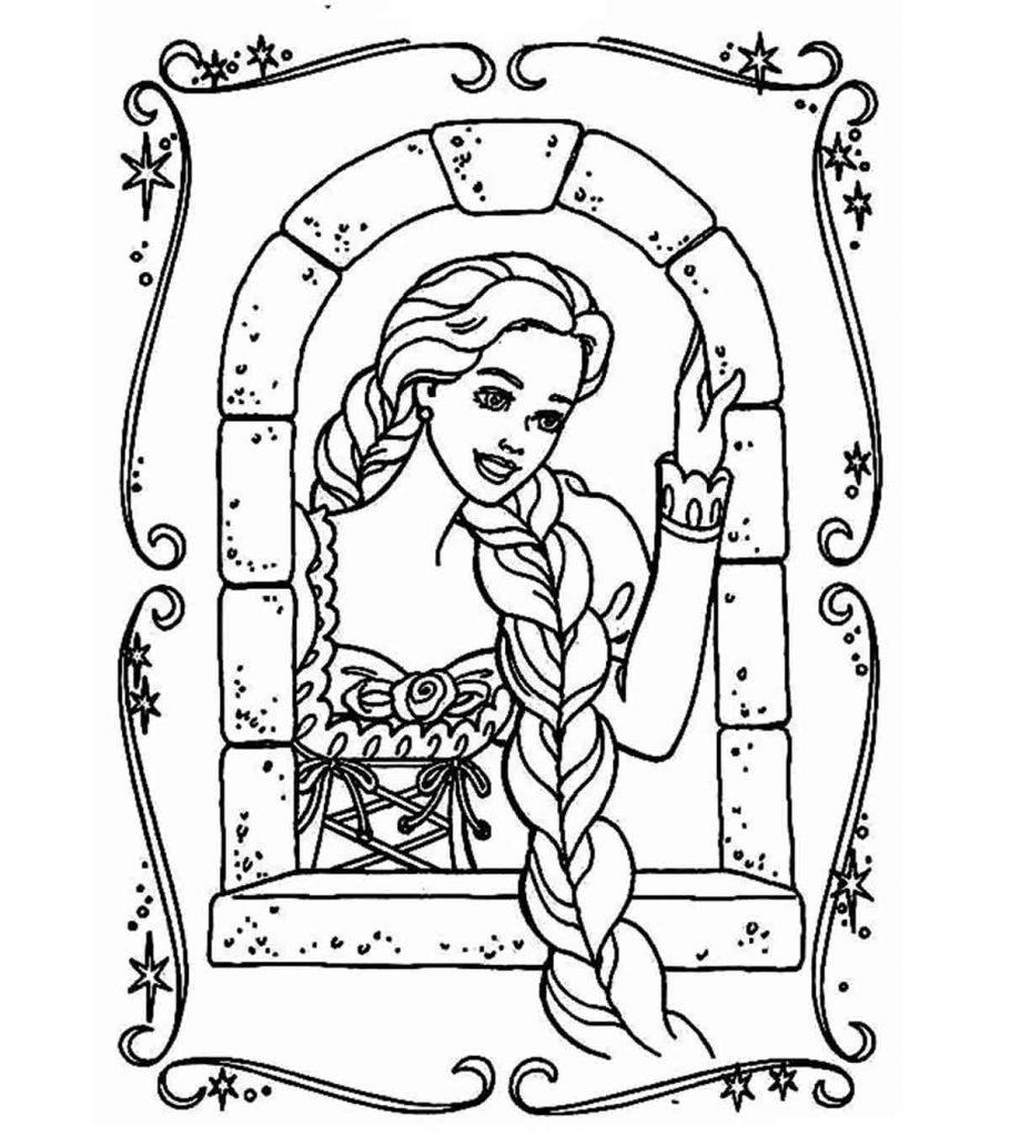 Rapunzel Coloring Pages Learny Kids