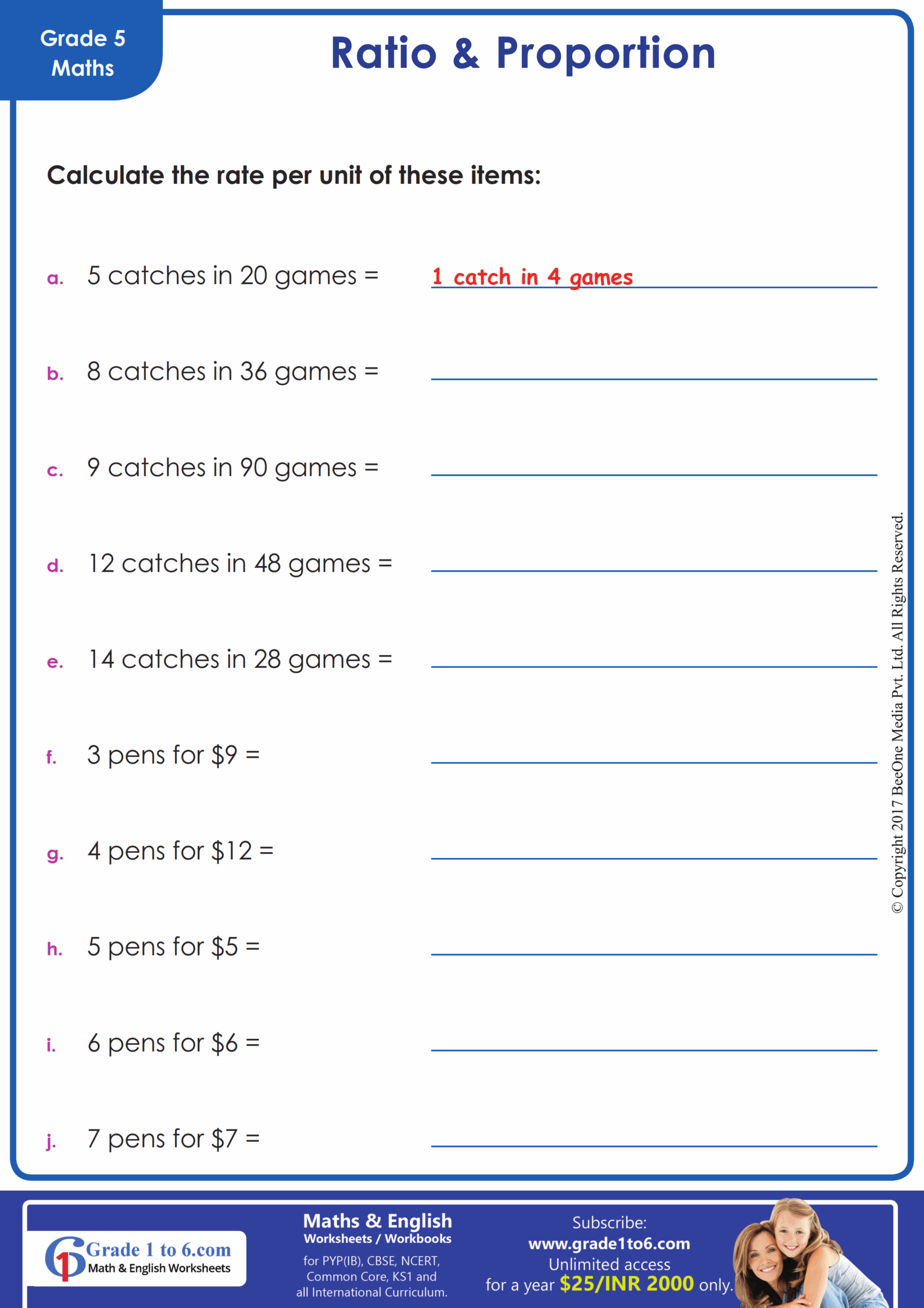 Rates And Unit Rates Worksheets With Word Problems Worksheets Library