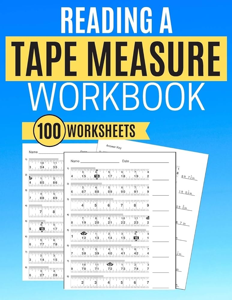 Reading A Tape Measure Workbook 100 Worksheets Learning Kitty 