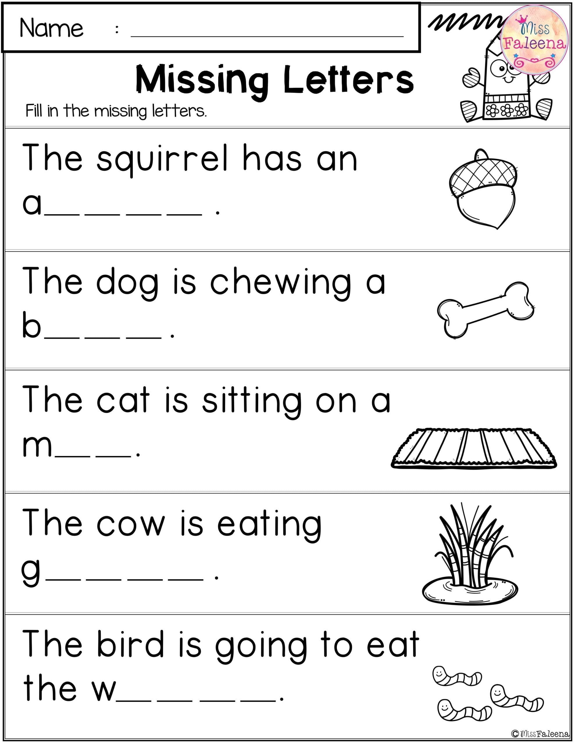 worksheets for 1st graders reading