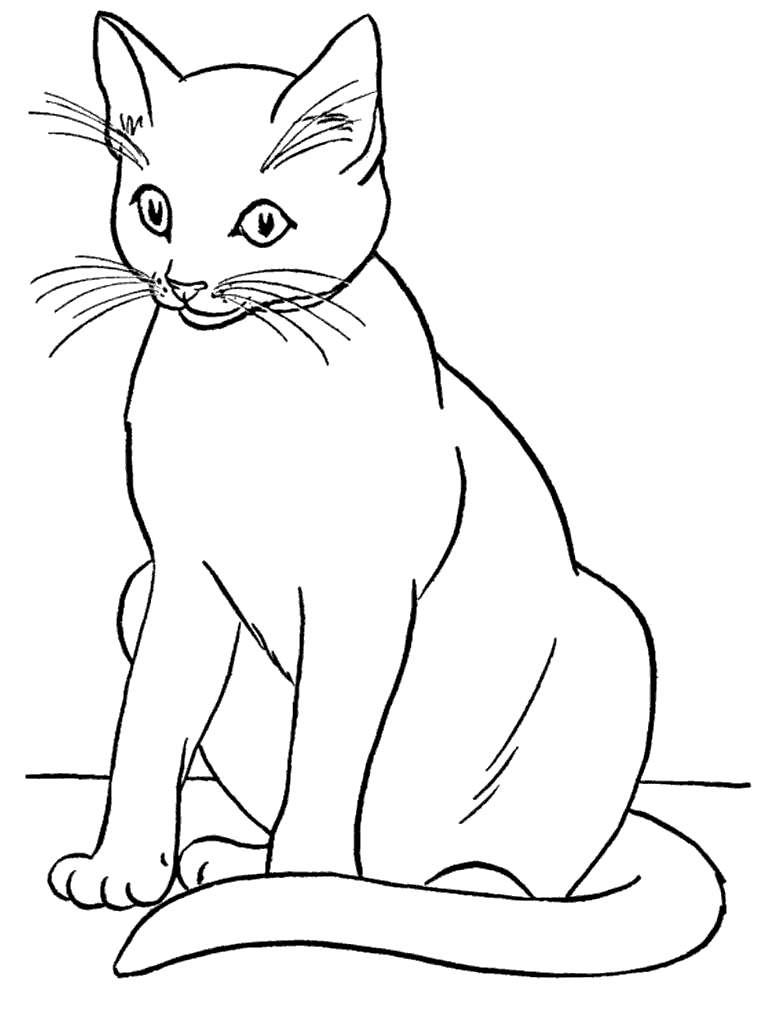 free cat coloring pages printable