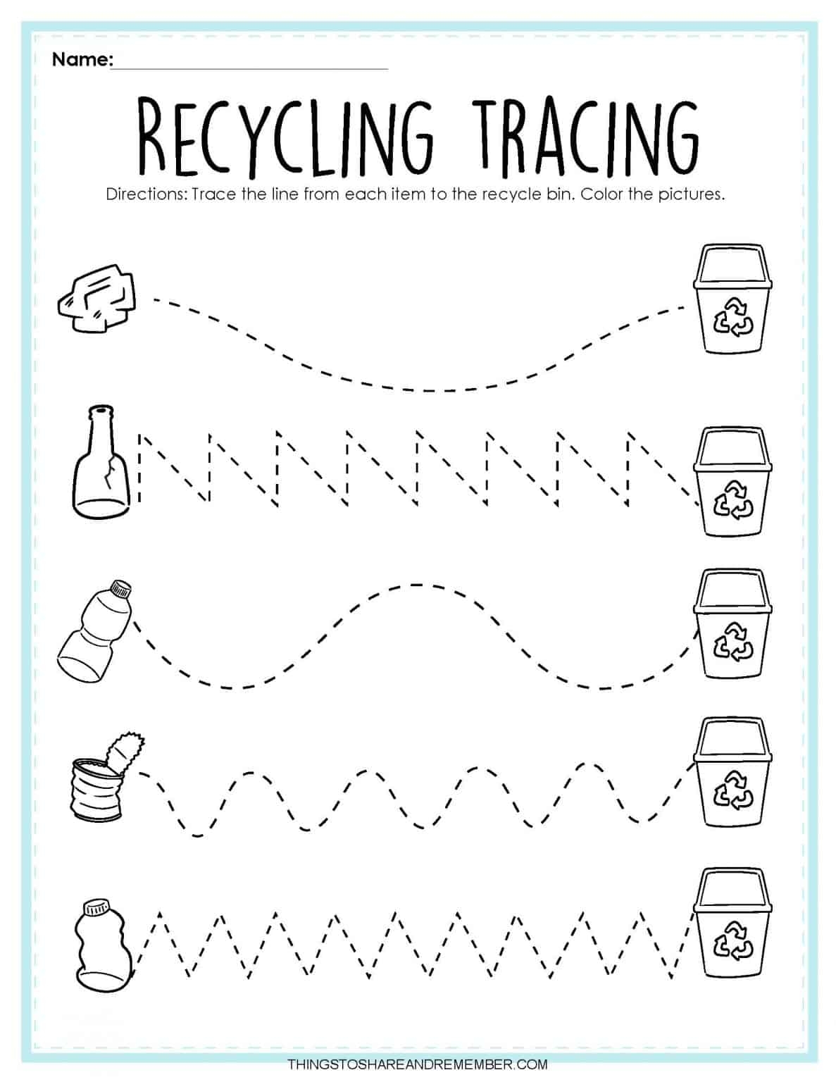 Recycling Activities Printables Share Remember Celebrating Child 
