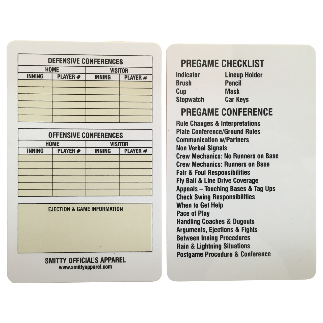 Reusable Baseball Umpire Game Card Out Of Bounds Sports Apparel
