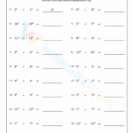 Rewriting Using The Laws Of Exponents Worksheet Download Worksheets