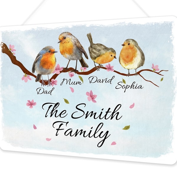 Robin Family Tree Print Etsy
