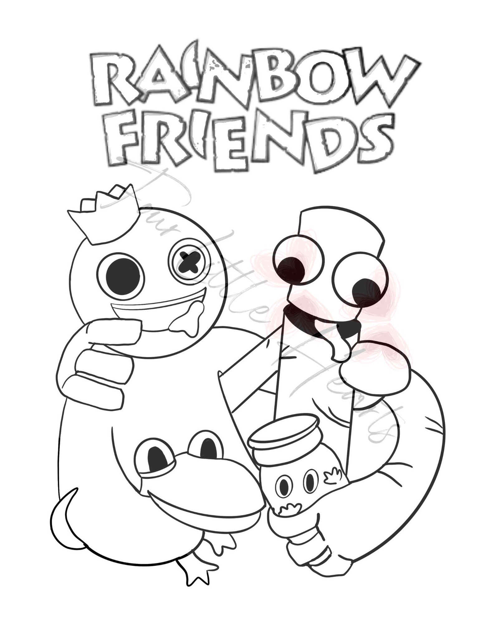 Rainbow Friends Coloring Pages