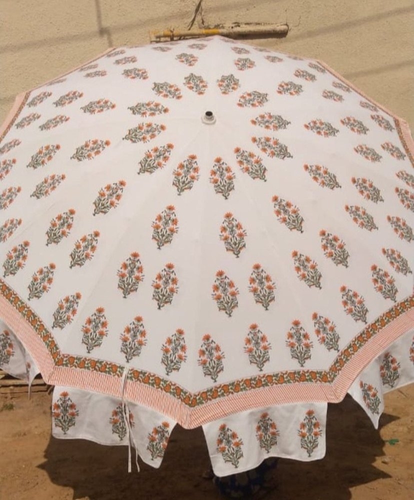 Round Cantilever Block Print Garden Umbrella At 4500 piece In Jaipur 
