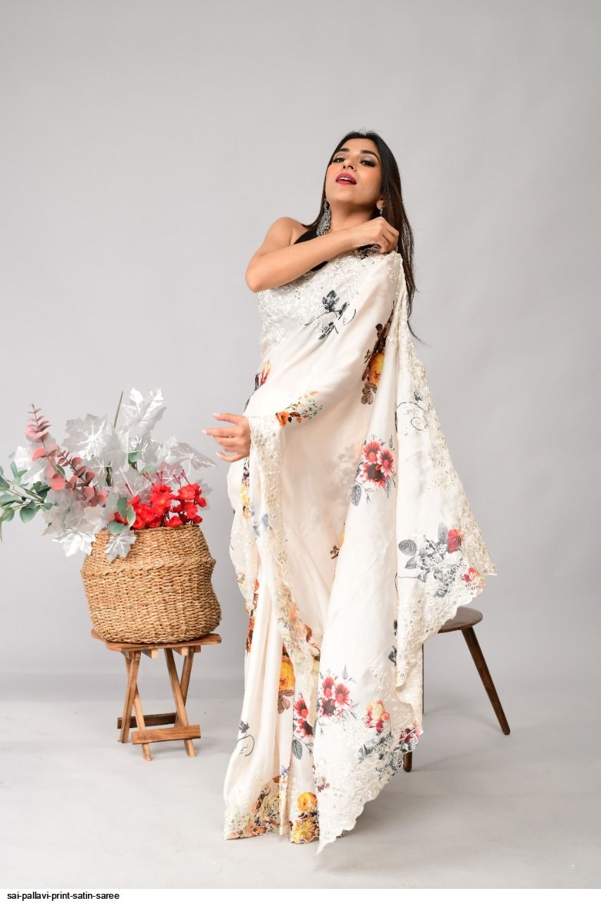 SAI PALLAVI PRINT Satin Saree