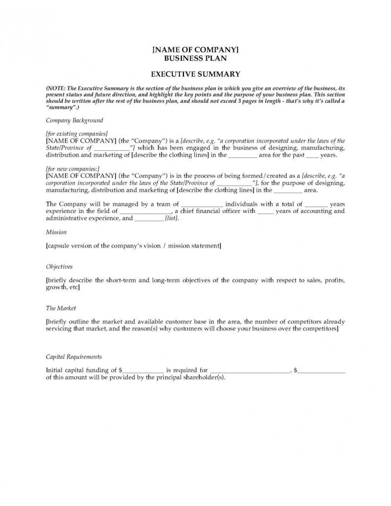Sample Business Plan Business Plan Template Business Planning