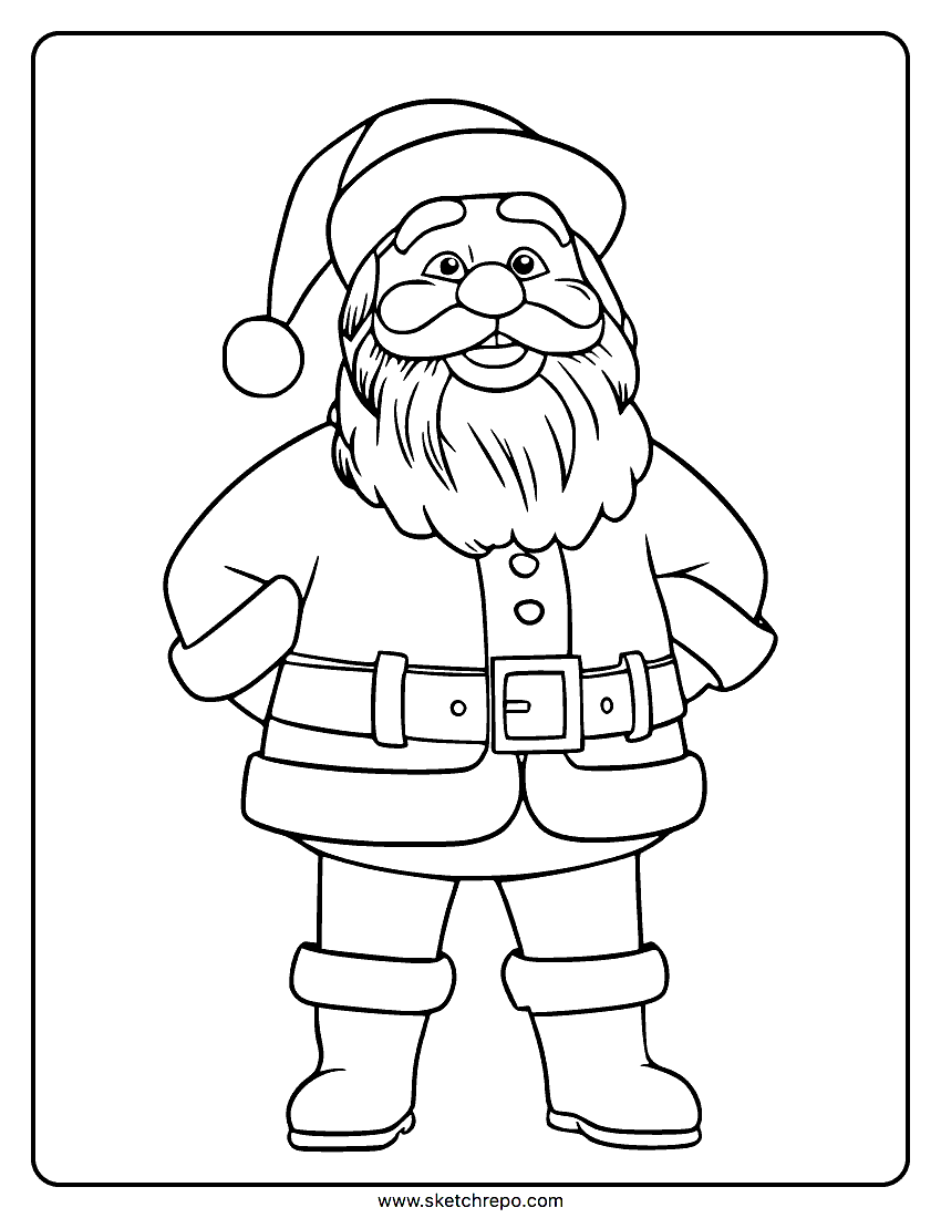 Santa Claus Coloring Page Sketch Repo
