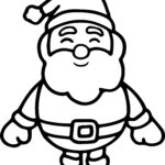 Santa Claus Very Cute Small Coloring Page Wecoloringpage