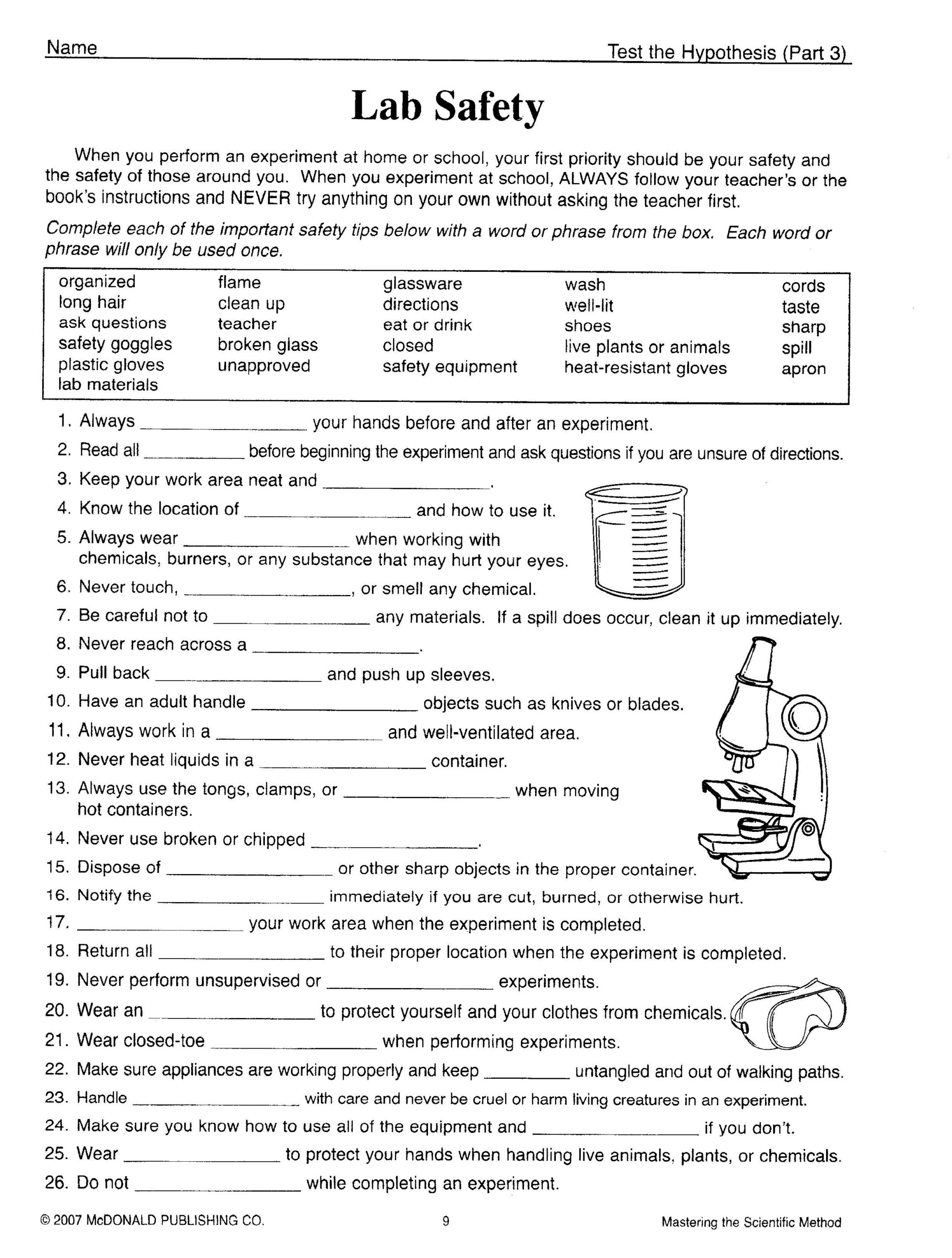 3rd class science worksheets