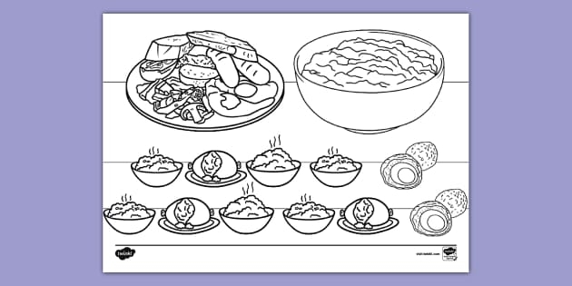 Scottish Food Colouring Worksheet teacher Made Twinkl