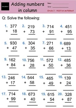 Second Grade Math Worksheets Free Printable K5 Learning 
