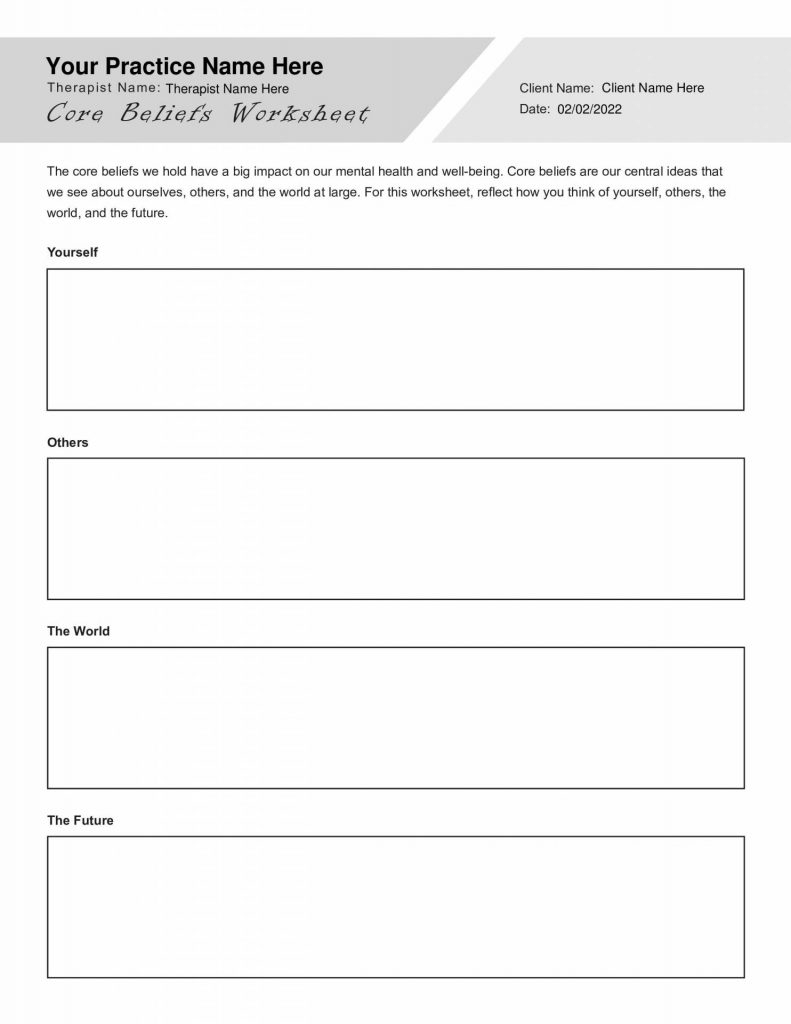 Self Esteem Worksheets Bundle Editable Fillable Printable PDFs 