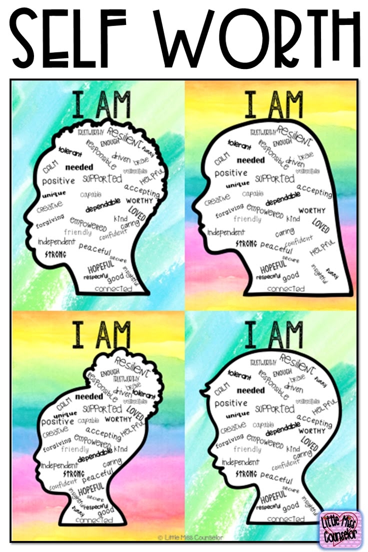 Self Worth Self Esteem Worksheets