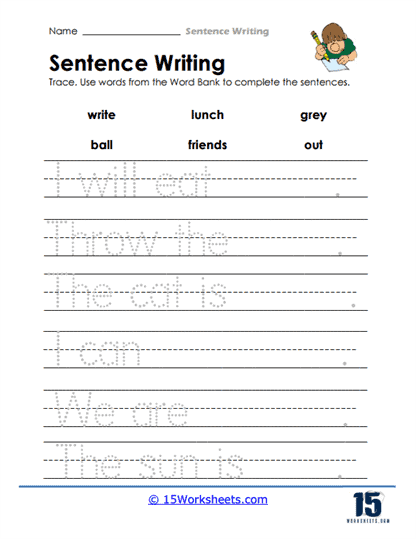 Sentence Writing Worksheets 15 Worksheets Worksheets Library