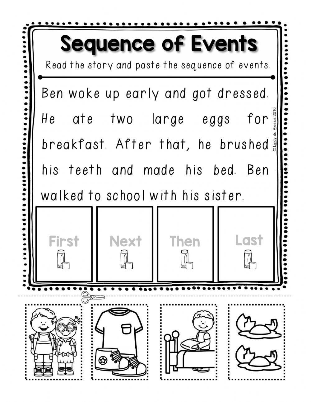 Sequencing Your Day Interactive Worksheet Education 