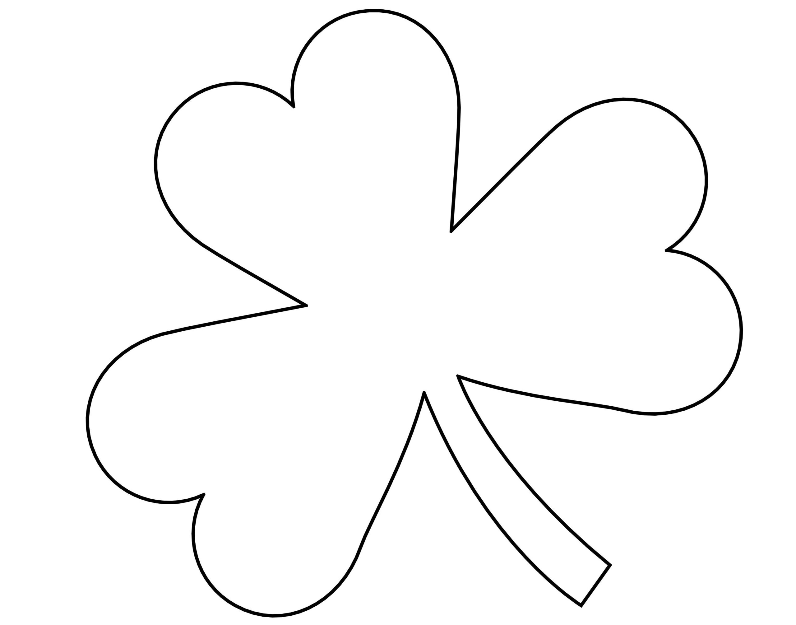 shamrock template free printable