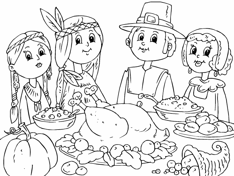 Sharing Food Coloring Page Coloring Pages 4 U