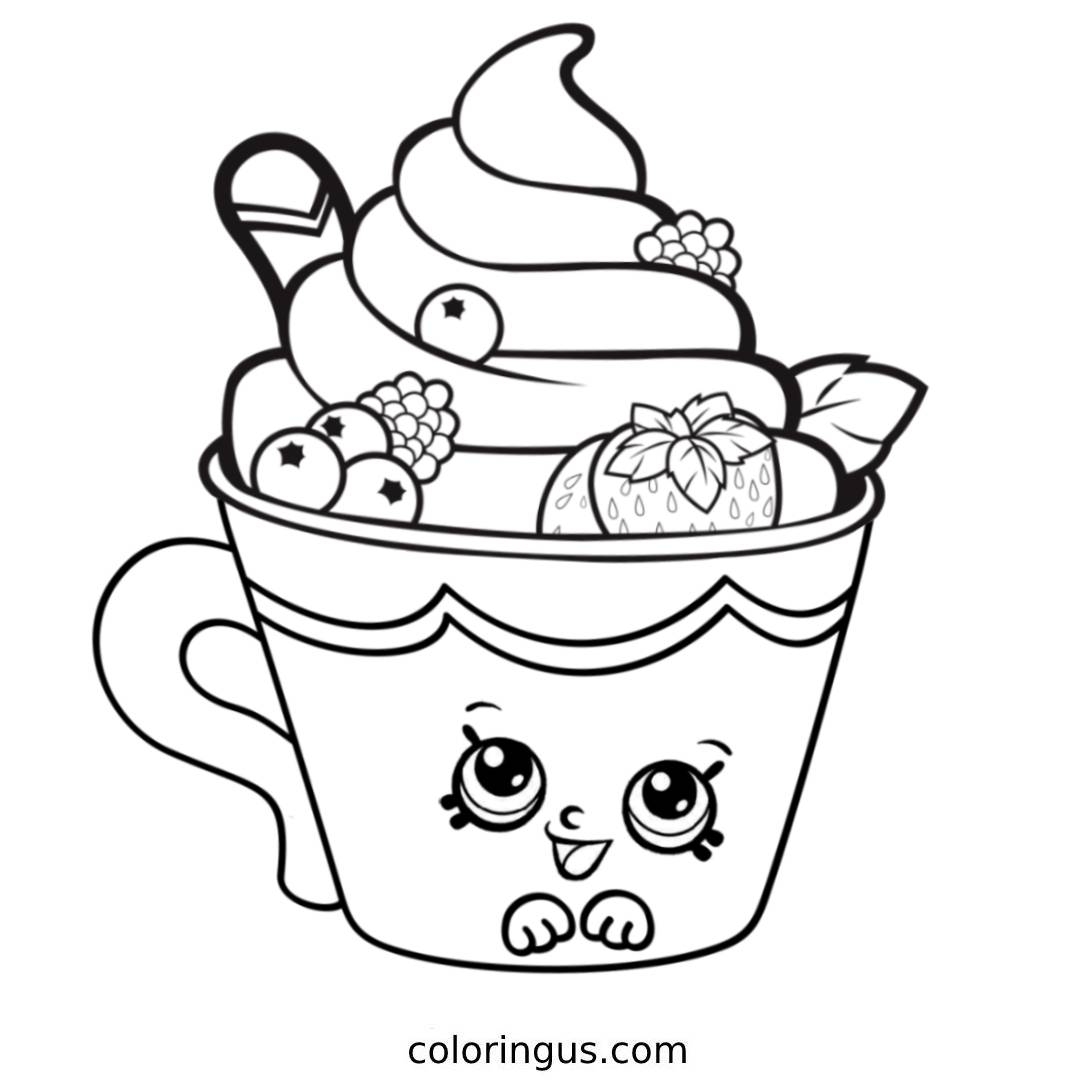 Shopkins Coloring Pages Free Printable PDF 