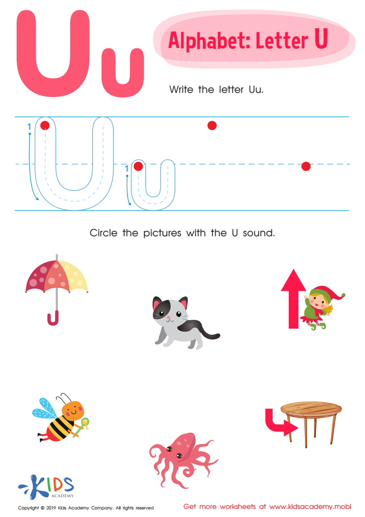 letter u worksheets