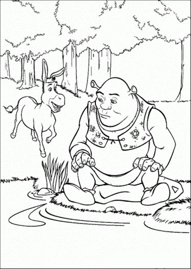 Shrek Printable Coloring Pages Coloring Home
