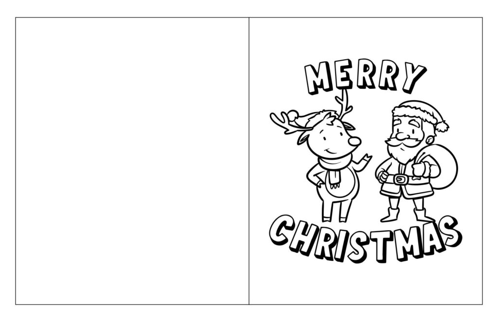 Side Swept Bangs Short Hair Merry Christmas Card Christmas Card