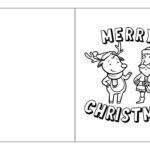 Side Swept Bangs Short Hair Merry Christmas Card Christmas Card