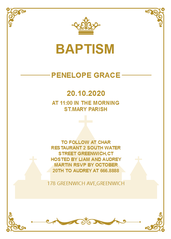 Simple Baptism Invitation Free Simple Baptism Invitation Templates