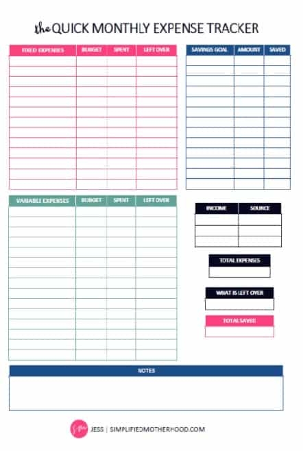 printable budget worksheet for young adults