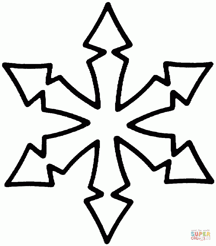 Simple Snowflake Coloring Pages Coloring Home