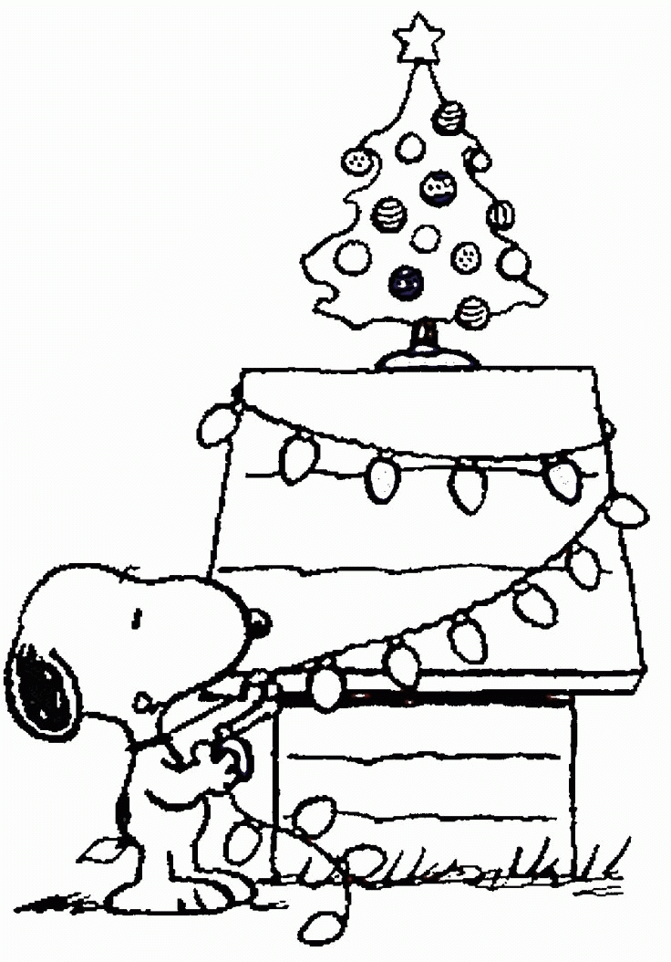 Snoopy Christmas Coloring Pages Free Coloring Home