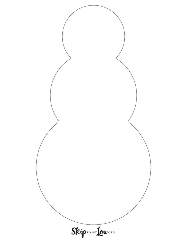 free printable snowman template