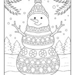 Snowman Printable Winter Coloring Pages Woo Jr Kids Activities