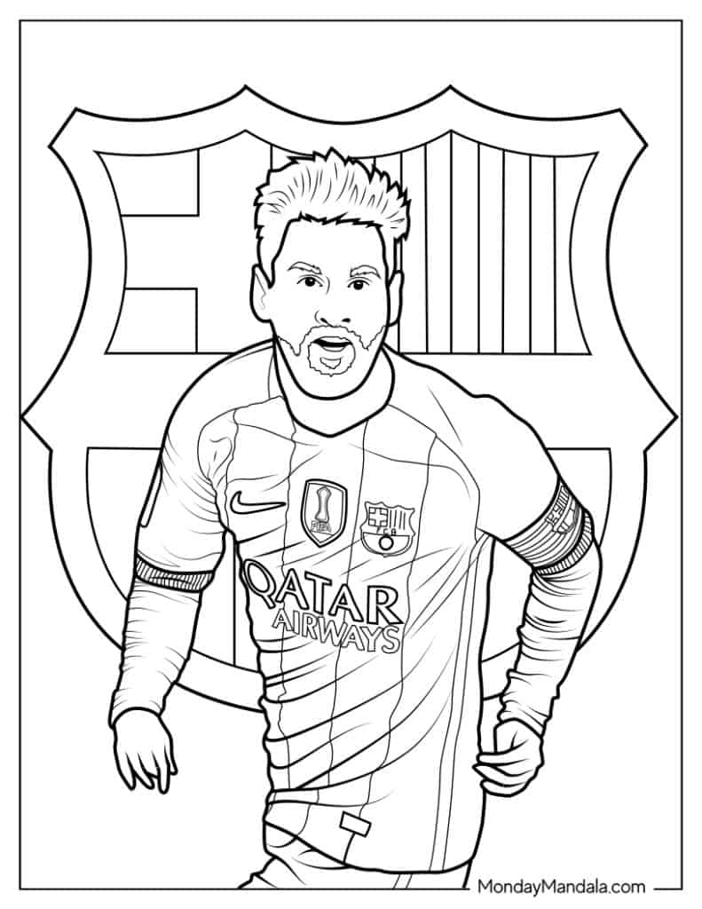 Messi Soccer Coloring Pages